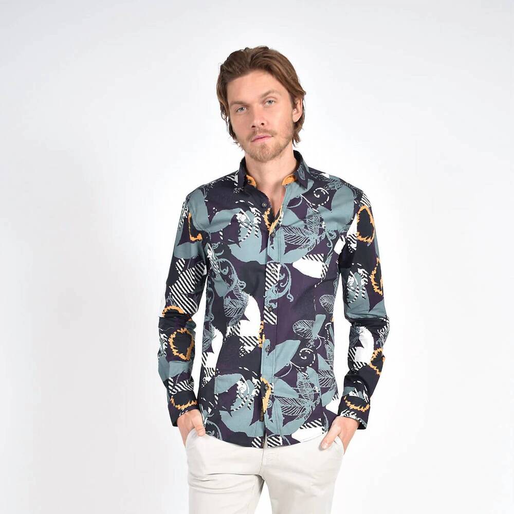 NEW EIGHT X pixelated garden print shirt in multi